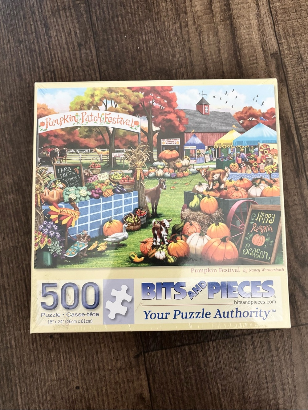 Bits And Pieces 500 Piece Pumpkin Festival Puzzle 18”x24” By Nancy Wernesbach